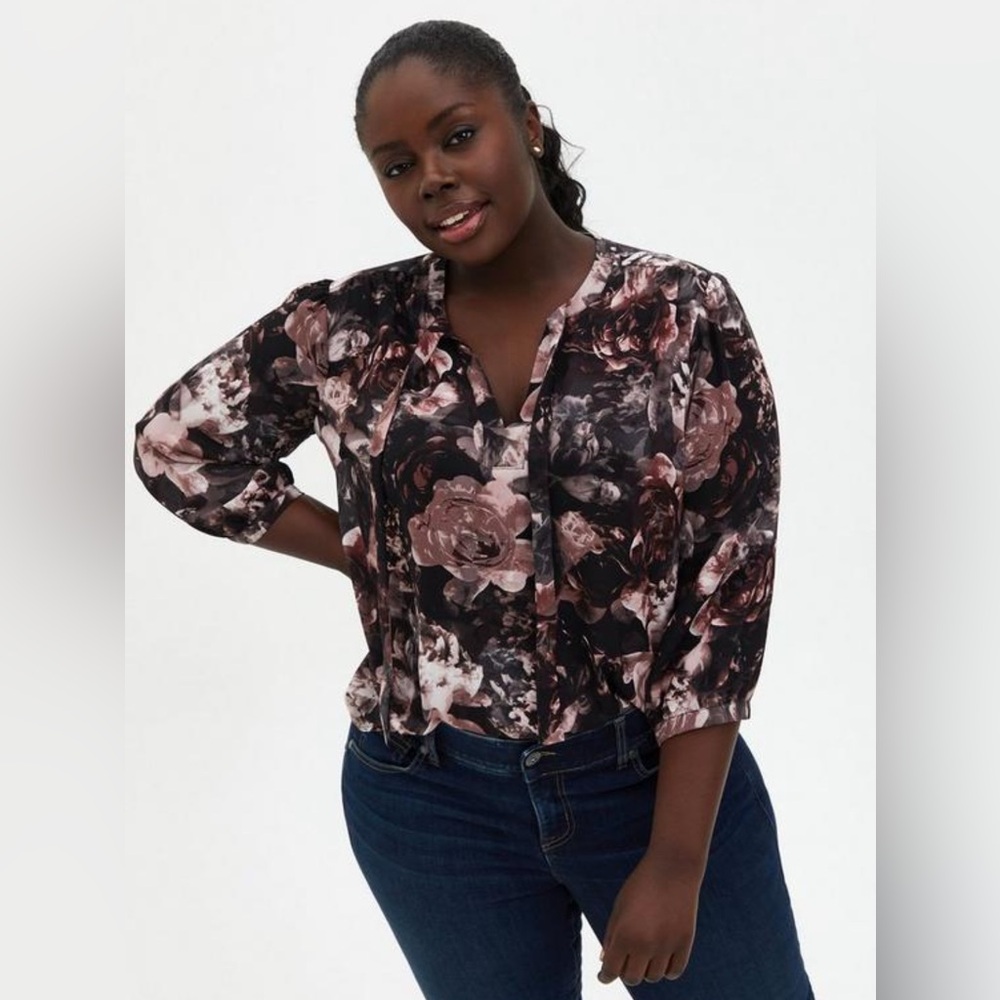 Georgette Bow Tie Blouse